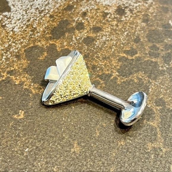 NAPIER Vintage Martini Glass pin Brooch - Picture 3 of 8